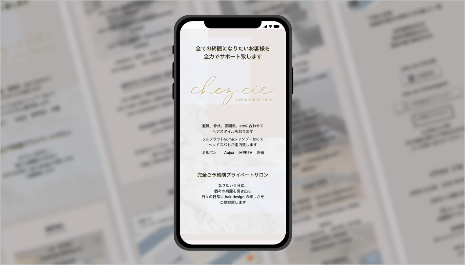 chez cie Webサイト制作